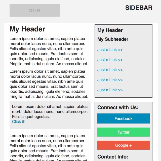 Sidebar Email Template